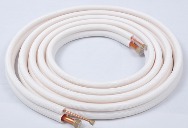 Insulated copper pipe installation kit